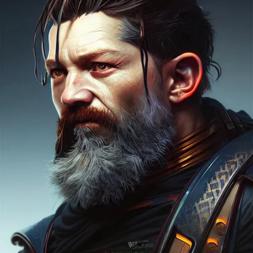 Image similar to portrait painting of a cyberpunk dwarf ninja who looks like tom holland, ultra realistic, concept art, intricate details, eerie, highly detailed, photorealistic, octane render, 8 k, unreal engine. art by artgerm and greg rutkowski and charlie bowater and magali villeneuve and alphonse mucha