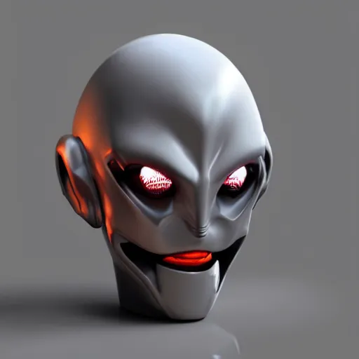 Image similar to Evil Alien Robot Head