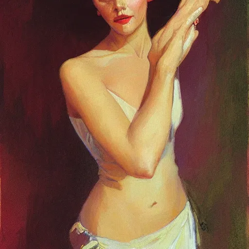 Image similar to portrait of a beautiful woman, smooth, sharp focus, by gil elvgen, greg manchess, mucha