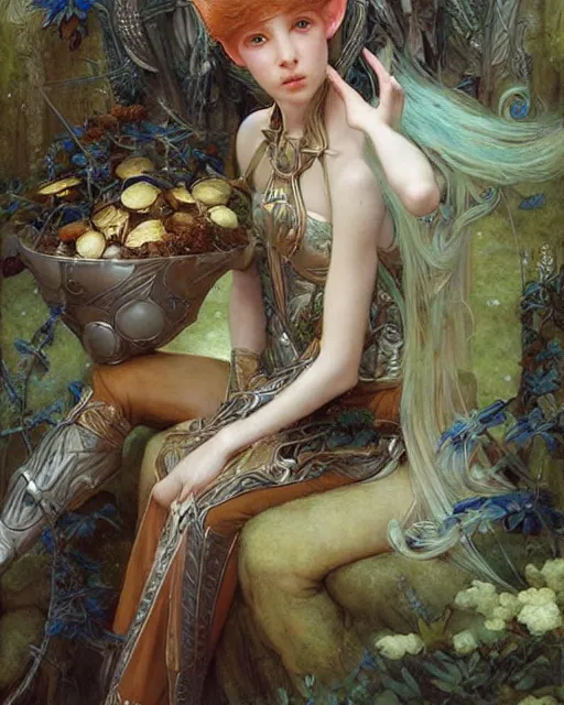 Image similar to a beautiful elf princess by Edgar Maxence and Ross Tran and Michael Whelan