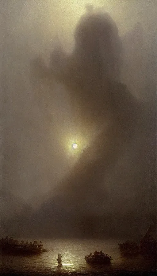 Image similar to The end of an organism, by Ivan Aïvazovski,