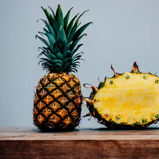 Image similar to a hybrid of a dog and a pineapple, 8 k, 4 k, professional photography, award winning photo