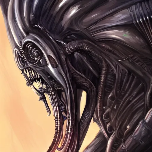 Image similar to clint eastwood as an alien xenomorph, scifi, intricate, elegant, highly detailed, digital painting, artstation, concept art, smooth, sharp focus, illustration, art by giger