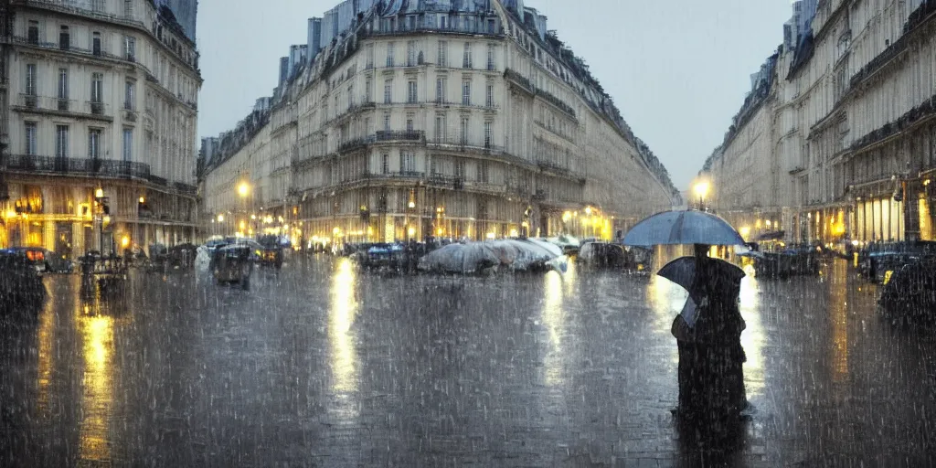 Image similar to photo rainy night in paris, reflections