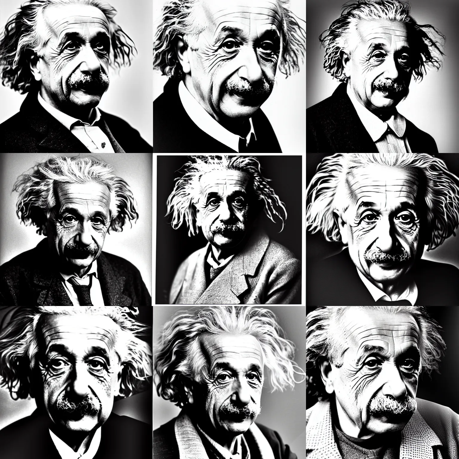 Prompt: portrait albert einstein by platon