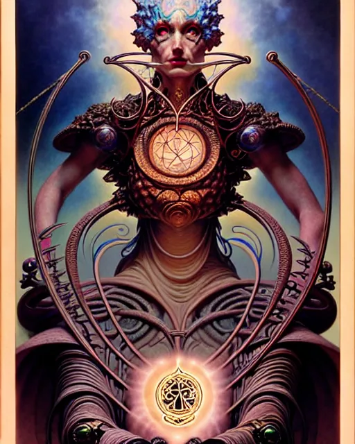 Image similar to judgement tarot card, fantasy character portrait made of fractals, ultra realistic, wide angle, intricate details, the fifth element artifacts, highly detailed by peter mohrbacher, hajime sorayama, wayne barlowe, boris vallejo, aaron horkey, gaston bussiere, craig mullins