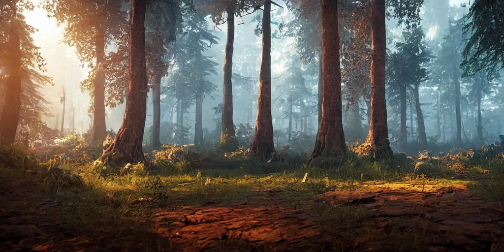 Image similar to plataform game concepts, game Tiles forest, unreal 5, hyperrealistic, realistic, photorealistic, dynamic lighting, highly detailed, cinematic landscape, studio landscape, studio lighting