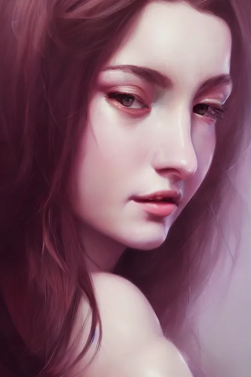 Image similar to portrait of a very beautiful young lady in style of Mandy Jurgens, 4k, hyper realistic, ultra details, trending on artstation, exquisite details, cinematic, sensual,