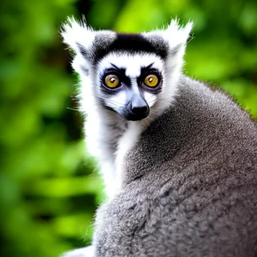 Image similar to a lemur - cat - hybrid, animal photography