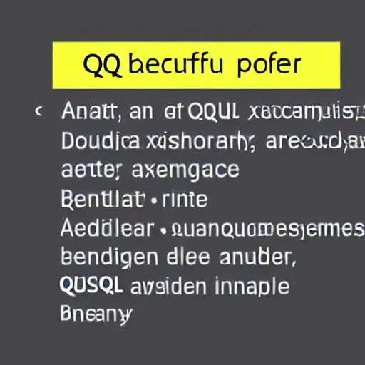 Image similar to a beautiful and perfect sql query