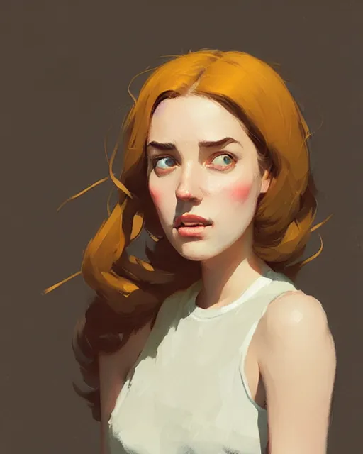 Image similar to cottagecore hyper - realistic portrait of a woman, persian daisy, by atey ghailan, by greg rutkowski, by greg tocchini, by james gilleard, by joe fenton, by kaethe butcher, dynamic lighting, gradient light yellow, brown, blonde cream and white color scheme, grunge aesthetic