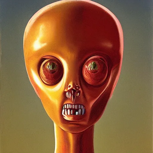 Image similar to alien by wayne thiebaud