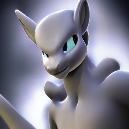 Image similar to mewtwo photorealistic