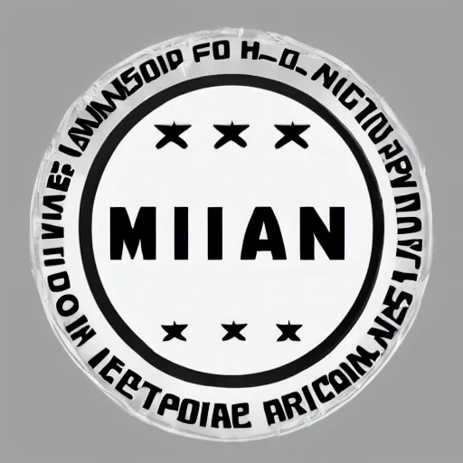 Prompt: a recursive logo for a militant corporation