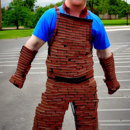 Prompt: brick cosplay