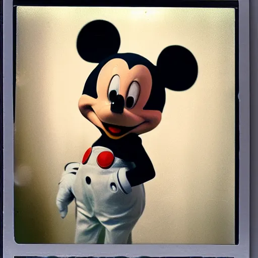 Image similar to color polaroid of micky mouse clubbing full body by Tarkovsky