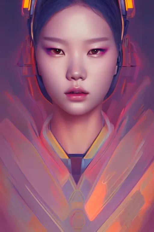 Prompt: portrait futuristic airforce korean Lalisa Manobal, inside future fighter, sci-fi, fantasy, intricate, very very beautiful, elegant, human anatomy, neon light, highly detailed, digital painting, artstation, concept art, smooth, sharp focus, illustration, art by tian zi and WLOP and alphonse mucha