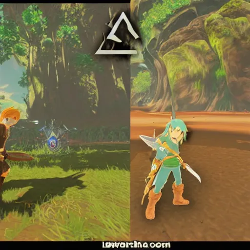 Image similar to genesis impact character meets link from zelda breath of the wild