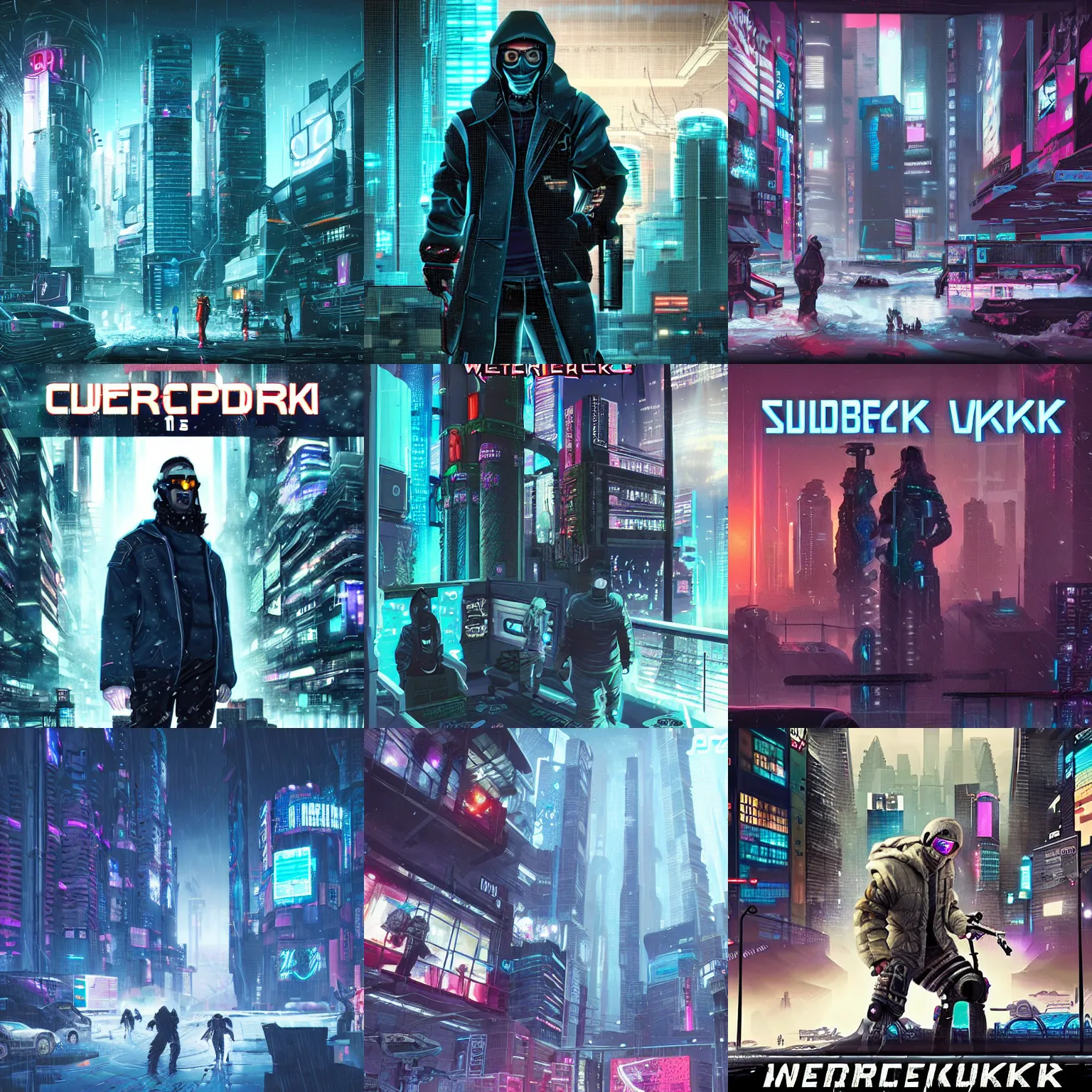 Prompt: cyberpunk winter