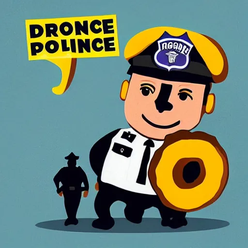 Image similar to “Donut police officer, digital art, 4k, award winning”