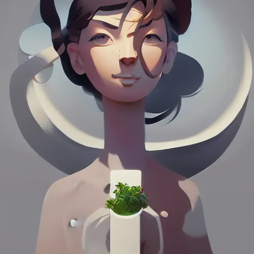 Image similar to face icon stylized minimalist breakfast at tiffany's, loftis, cory behance hd by jesper ejsing, by rhads, makoto shinkai and lois van baarle, ilya kuvshinov, rossdraws global illumination