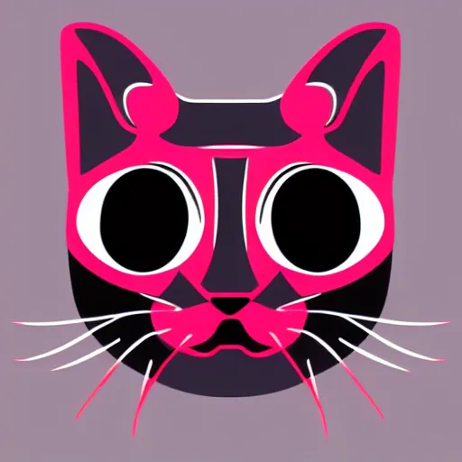 Image similar to futuristic cat in the style of vector art