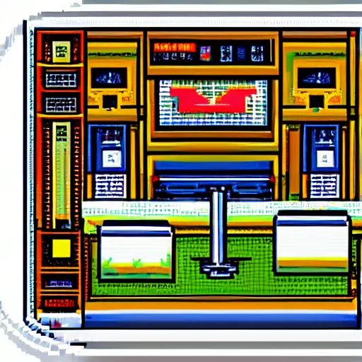 Image similar to mess room, PC engine 98, pixel art, retro wave