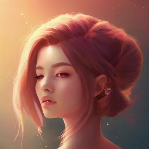 Image similar to beautiful girl by rossdraws, highly intricate painting, concept art, artstation, global illumination, rim lighting