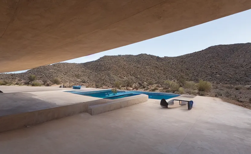 Image similar to modern house in the middle of desert, professional photography