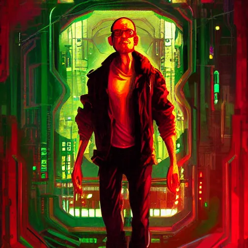 Prompt: neuromancer, painted by bobby chiu