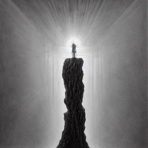Prompt: the light by zdzisław beksiński, jeffrey smith and h.r. giger, oil on canvas, XF IQ4, f/1.4, ISO 200, 1/160s, 8K, RAW, unedited, symmetrical balance, in-frame