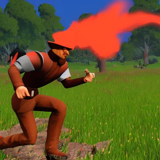 Prompt: jerma in totally accurate battle simulator, screenshot from the game, HD