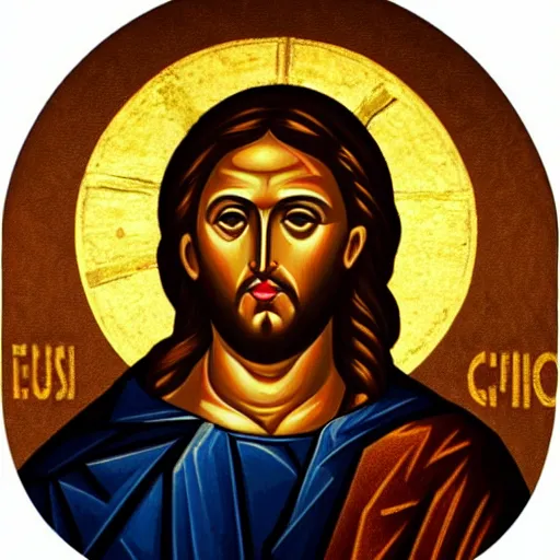 Image similar to Religious icon of Elon Musk as Jesus Christ