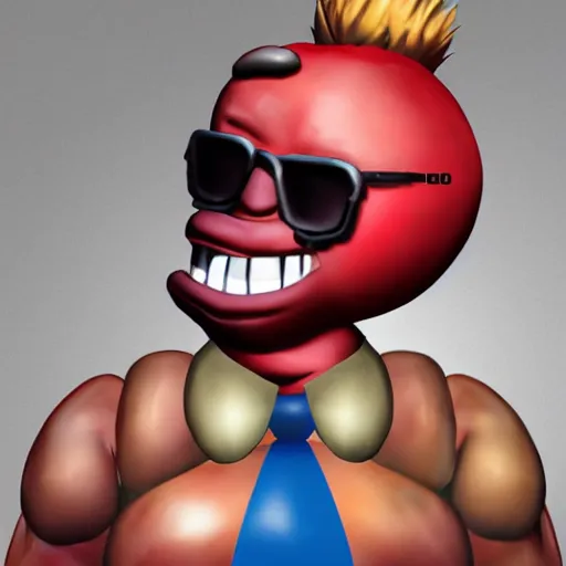 Image similar to duke nukem as a balloon creature