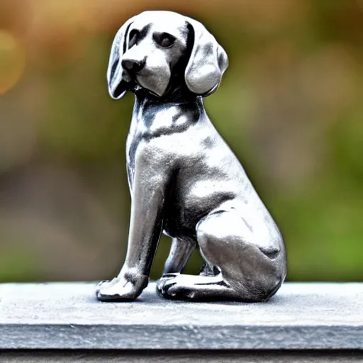 Image similar to silver beagle statue