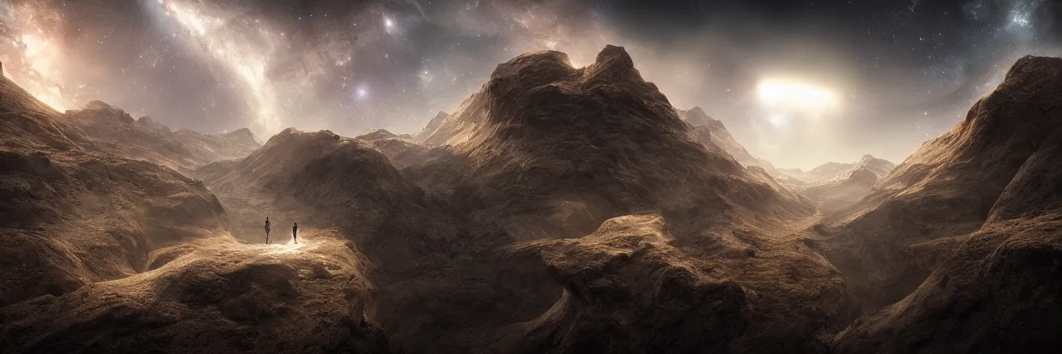 Prompt: michal karcz photo of a beautiful galaxy landscape. , detailed, elegant, intricate, 4k,