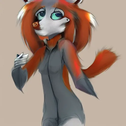 Image similar to an anthropomorphic fox, fursona!!!! trending on furaffinity, by kawacy, trending on artstation