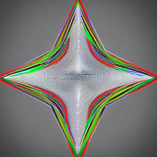 Image similar to serpinksy tetrahedron, fractal, triangles inside of triangles, 3 d render