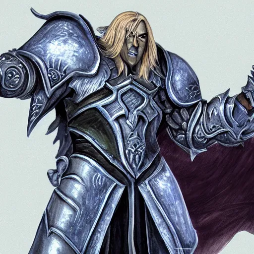 Image similar to arthas in the style of graven tung, concept art