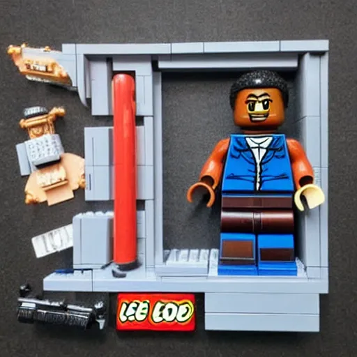 Image similar to lego idris elba as a jedi