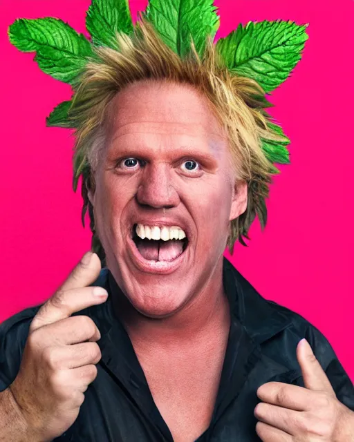 Image similar to strawberry merged with gary busey