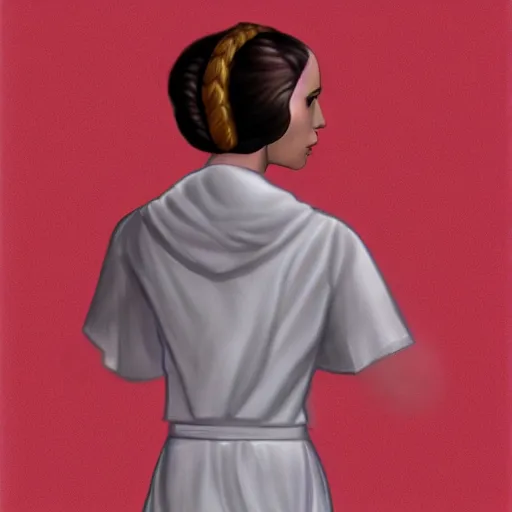 Prompt: digital full body portrait of young princess leia