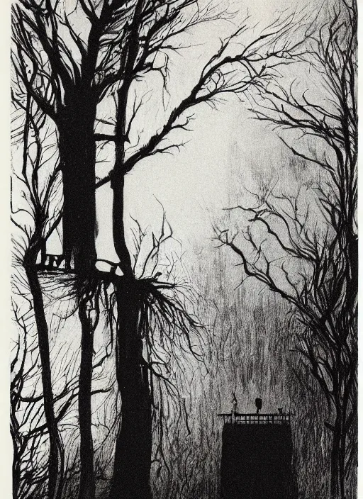 Image similar to book cover of scary stories to tell in the dark paperback novel by stephen gammell