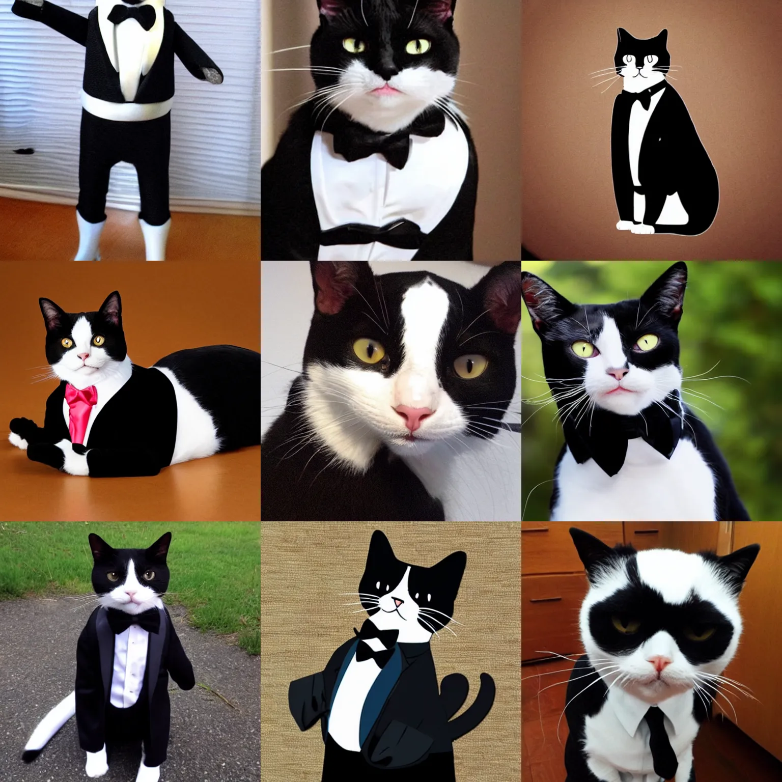 tuxedo cat wearing a tuxedo | Stable Diffusion | OpenArt