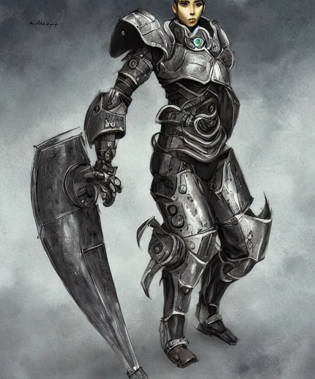 Prompt: full body concept art of a esper knight in the style of fallout / anime trending on artstation deviantart pinterest detailed realistic hd 8 k high resolution