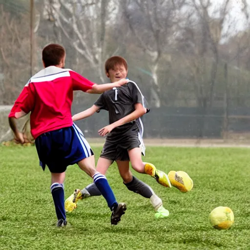 Image similar to round field soccer game