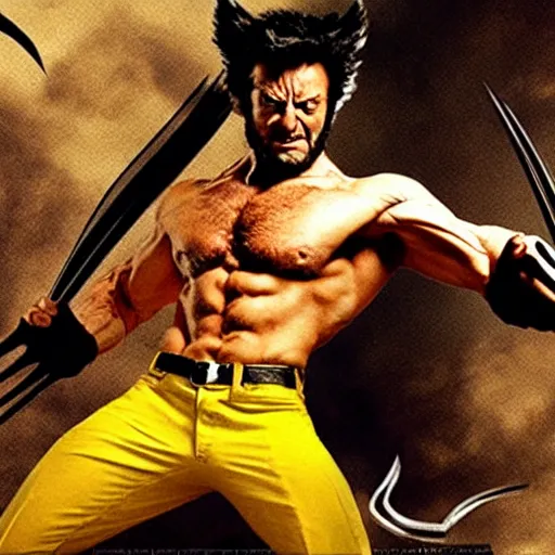 Image similar to wolverine action pose, portrayal by danny devito