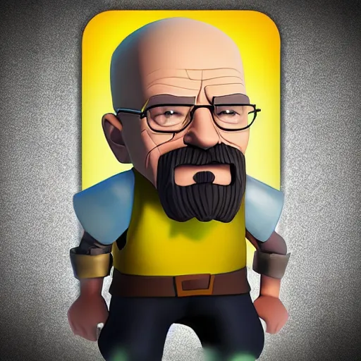 Image similar to walter white as a clash royale character