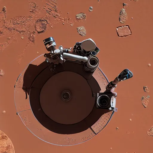 Prompt: a selfie on mars, 4 k, high detail, high - resolution photograph, professional photography, ultra - detail