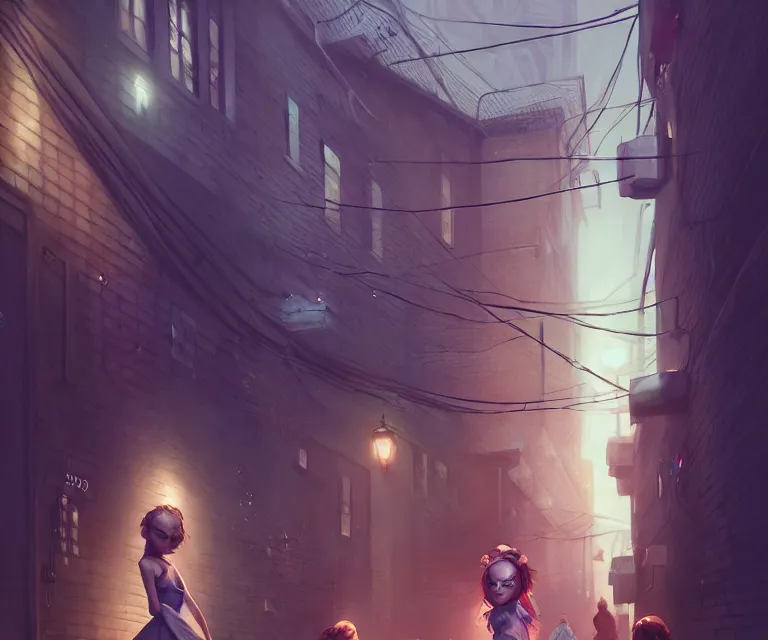 Prompt: a brooklyn alley, by charlie bowater and anna dittmann and artgerm and clemens ascher, intricate, graffiti, highly detailed, dramatic lighting, sharp focus, octane render, trending on artstation, artstationhd, artstationhq, unreal engine, 4 k, 8 k